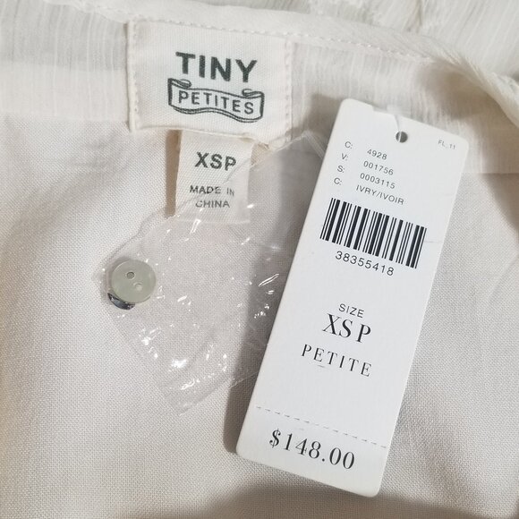 Anthropologie Tiny Petites Womens Embroidered Overlay Dress New Size XSP $148 - Picture 12 of 14